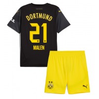 Dres Borussia Dortmund Donyell Malen #21 Gostujuci za djecu 2024-25 Kratak Rukav (+ kratke hlače)